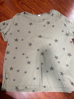 Wishlist Olive Green Star Print Top